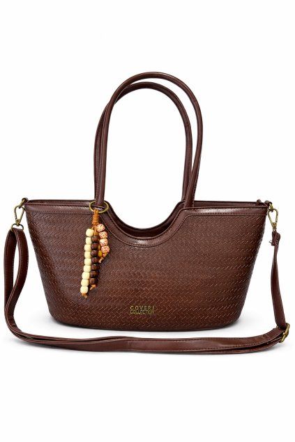 Hnědá elegantní dámská kabelka