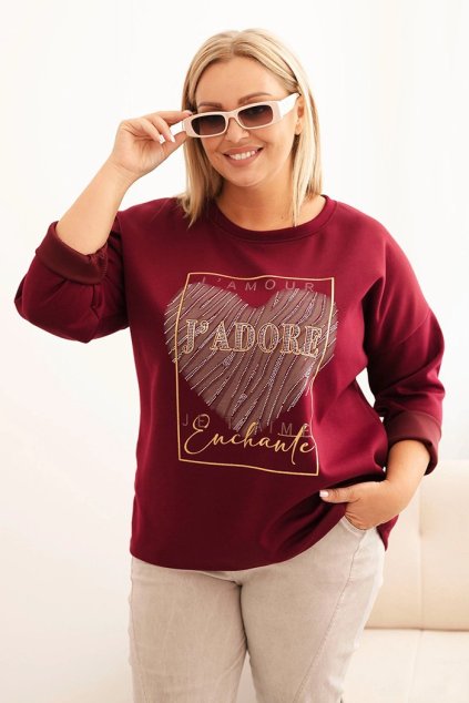 cze pl Damska mikina Plus Size s kapuci a potiskem grafitova 34390 1 result