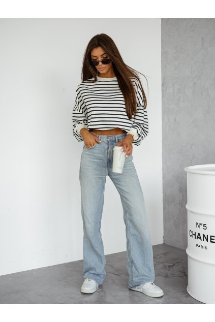 Pruhovaná mikina oversize