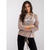 pol pl Ciemnobezowa damska bluzka z nadrukiem Domenica RUE PARIS 382485 1