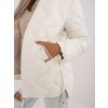 Přechodová prošívaná bunda s kapsami bílá