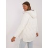Přechodová prošívaná bunda s kapsami bílá