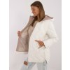 Přechodová prošívaná bunda s kapsami bílá