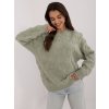 pol pl Hurtownia Pistacjowy damski sweter o kroju oversize 408987 4