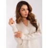pol pl Hurtownia Jasnobezowy damski sweter z dzianiny 404959 1