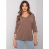 pol pl Brazowa bawelniana bluzka na co dzien Sofia RUE PARIS 381055 1