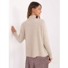 pol pl Jasnobezowy sweter oversize z golfem RUE PARIS 414815 2