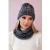 Souprava zimní šály a čepice černá