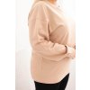 cze pl Damska mikina Plus Size bavlnena basic s kulatym vystrihem bezova 35959 4 result