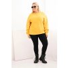 cze pl Damska mikina s okrouhlym vystrihem Plus Size bavlnena basic horcicova 35960 1 result