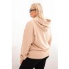 cze pl Damska mikina s kapuci a klokankou Plus Size z bavlny bezova 35987 2 result