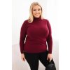 Svetr s krátkým rolákem z viskózy vínový