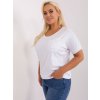 Dámské triko s výstřihem a kapsičkami plus size