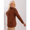 pol pl Hurt Brazowy damski sweter plus size z wiskoza 402130 5