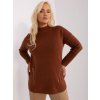 pol pl Hurt Brazowy damski sweter plus size z wiskoza 402130 1