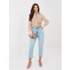 Dámské modré džíny mom s délkou nohavic 7/8