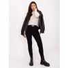 Černé dámské úzké džíny s vysokým pasem