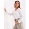 Bílá krátká halenka s dlouhým rukávem