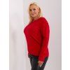 pol pl Hurt Czerwony damski sweter plus size z guzikami 402003 2