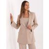 Béžové sako s ramenními vycpávkami