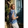Elegantní halenka v bílo-modrém provedení