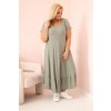 cze pl Damske saty plus size s kratkym rukavem a volanem z lehke viskozy khaki 33230 1 result