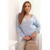 cze pl Damsky svetr s V vystrihem a zlatymi knofliky modry 33639 2 result
