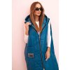 cze pl Damska prosivana vesta Plus Size s kapuci na zip morska 33700 1 result