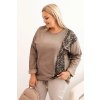 cze pl Damska mikina Plus Size s bavlnou s leopardim lampasem a snurkou fango 34407 1 result