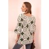 cze pl Damska bavlnena bluza s etnickymi vzory a ohrnutym rukavem khaki 33549 2 result