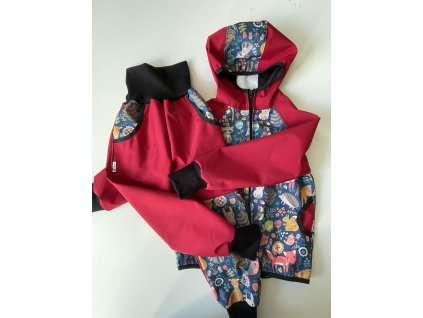 Zvířatka na tm.modré - letní softshell