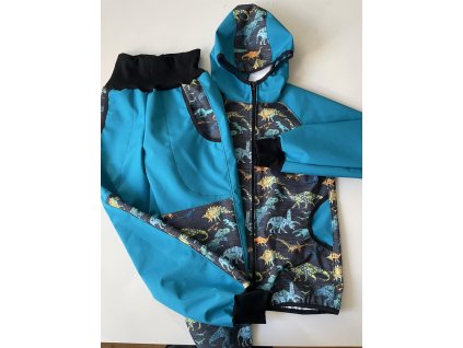 Dino na tm. modré - letní softshell