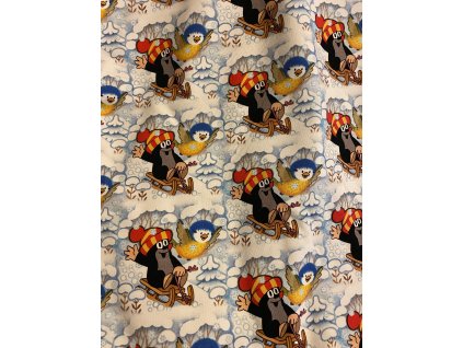 Set KRTEK NA SANÍCH - čepice a nákrčník