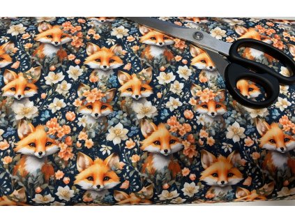 KALHOTY LIŠKY S KVĚTY zimní softshell s fleecem