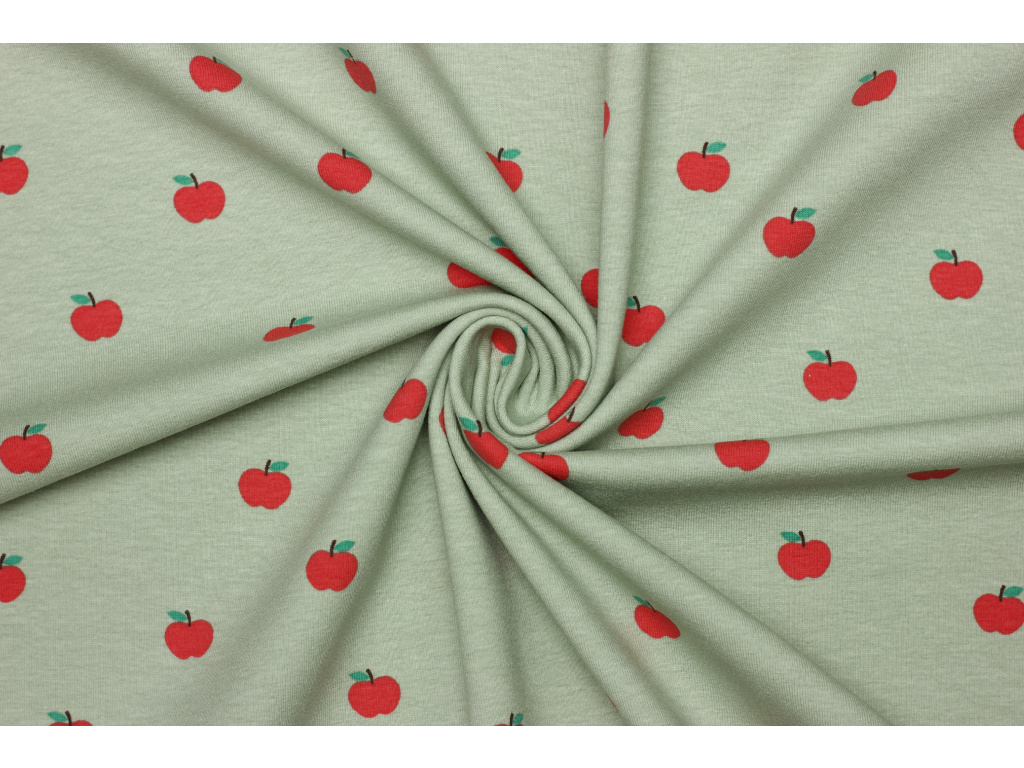 Bavlněný úplet - Jablka