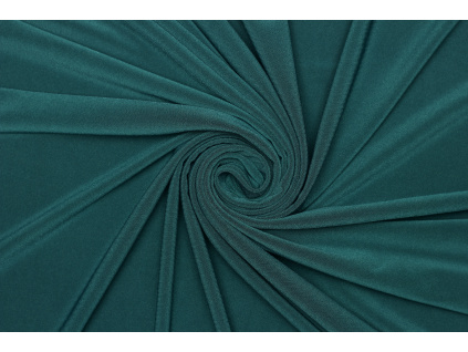 Úplet polyester elastický tenký - Lahvově zelená