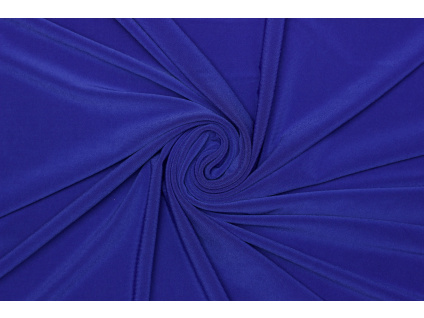 Úplet polyester elastický tenký - Královsky modrá
