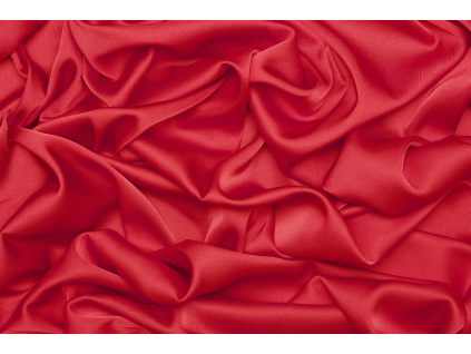 Saténové umělé hedvábí | Silky Armani - Červená