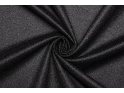 Vlněné sukno - Černý melír