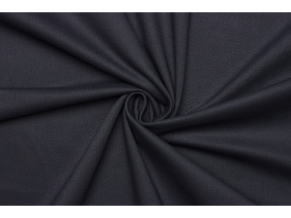 Kostýmová bavlna elastická se saténovou úpravou - Temně modrá