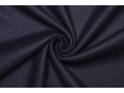 Flauš vlněný směsový elastický - Temně modrý s diagonálou