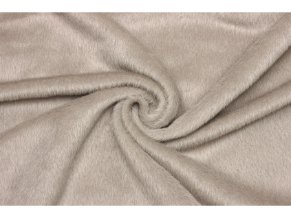 Vlna Alpaca kabátová - Béžovo šedá s vlasem