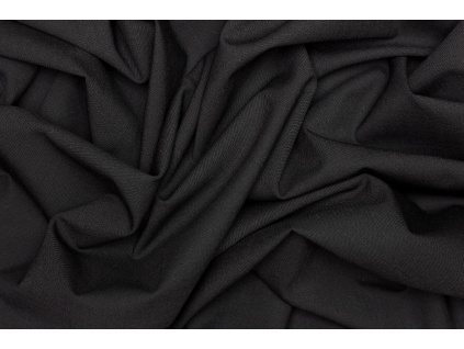 Kostýmová směsová vlna elastická - Černá