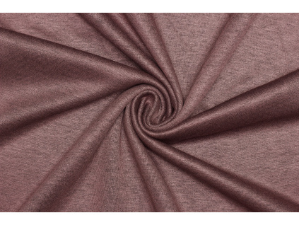 Úplet imitace modalu - Hnědo růžová melange