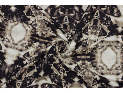 Šifon žoržetový - Abstraktní art vzor