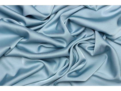 Saténové umělé hedvábí | Silky Armani - Tyrkysově modrá