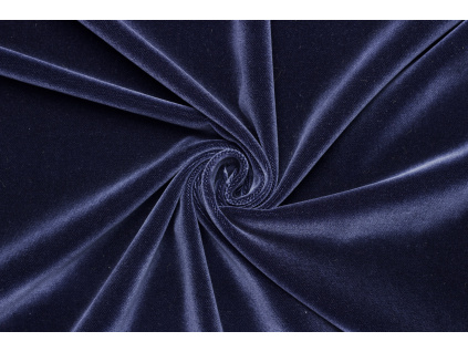 Samet bavlněný - Tmavě modrý 2. Jakost kus 1,7 m
