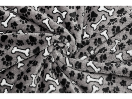 Coral fleece Soft - Psí tlapky a kosti