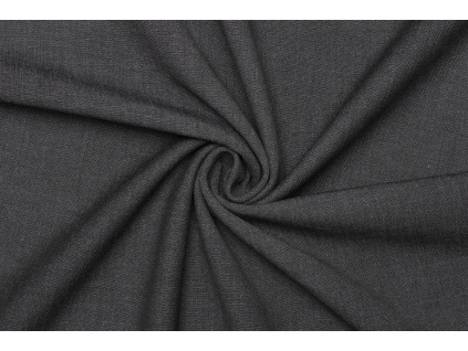 Riflovina | Denim elastická směsová - Černá antracit melír