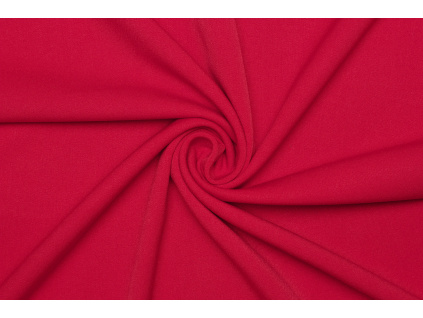 Kostýmová elastická polyesterová látka  - Červená kus 1,1 m